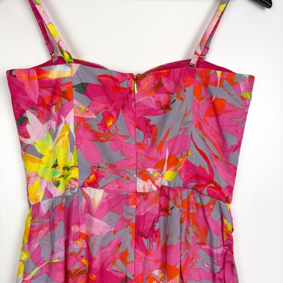 NWT Trina Turk Marcel Floral Romper Pleated Shorts Pink - 4 - Picture 5 of 9